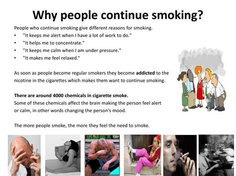Those who have friends and/or parents who smoke are more likely to start smoking than those who don't. PPT - Smoking Kills PowerPoint Presentation - ID:1252979
