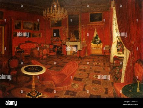 Red Sitting Room Stock Photo Alamy