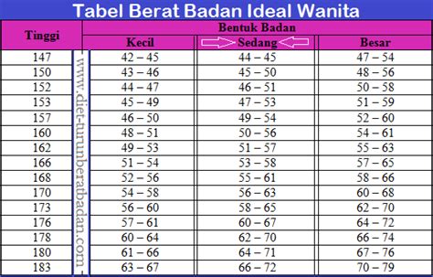 Berat badan ideal wanita 20 tahun 19, 18, dan 17 tahun via www.saratkabar.com. Berat Badan Ideal Pria wanita - Diet Sehat | Distributor ...