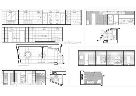 Interior design cad blocks collection. Bathroom Plans and Elevations AutoCAD drawing download ...