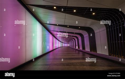 Pipette A 90m Long Pedestrian Tunnel With Led Integrated Lightwall At