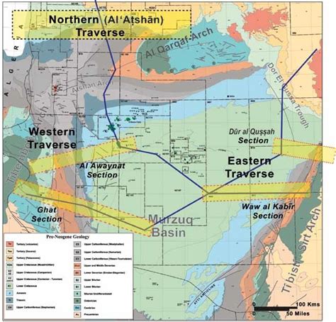 Surface Geological Map Of The Murzuq Basin Sw Libya The Location Of