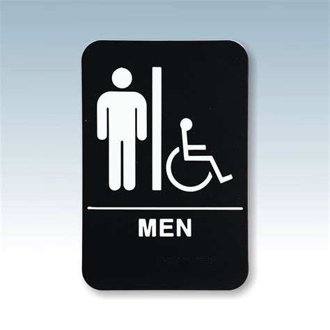 6″ X 9″ Men Wwheelchair Accessible Restroom Sign Ryder Engraving