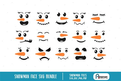 34+ Snowman Face Svg Free Pictures Free SVG files | Silhouette and