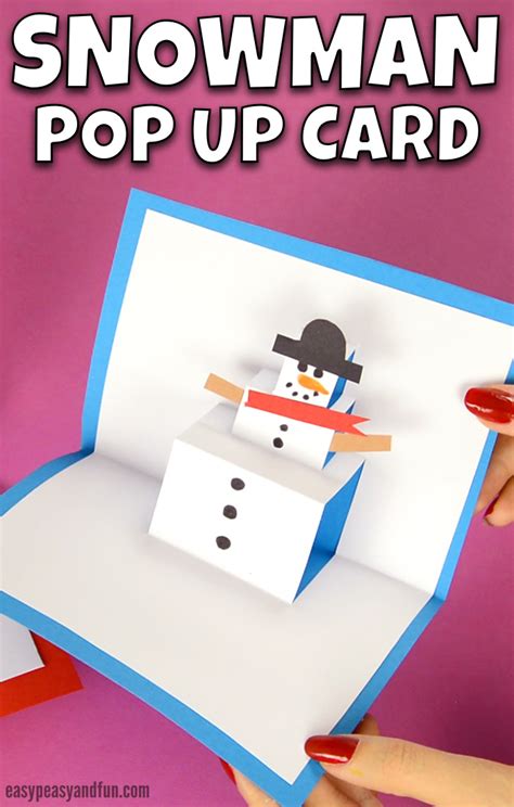 Cuts don't need to be straight lines, but they must go from valley fold, across a mountain top, to the next valley fold. Snowman Pop Up Card - Easy Peasy and Fun