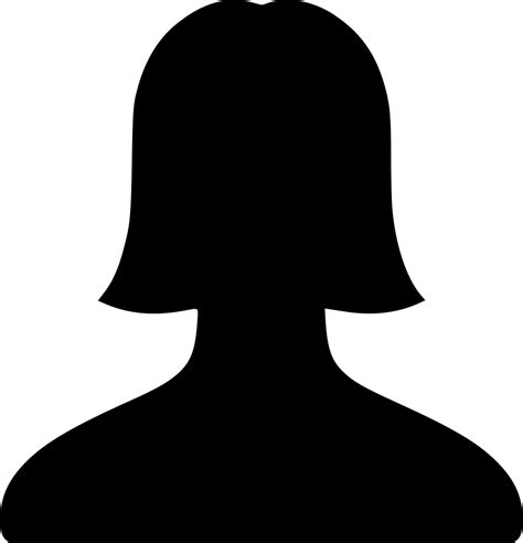Female Silhouette Head Face Icon Png Transparent Background Free
