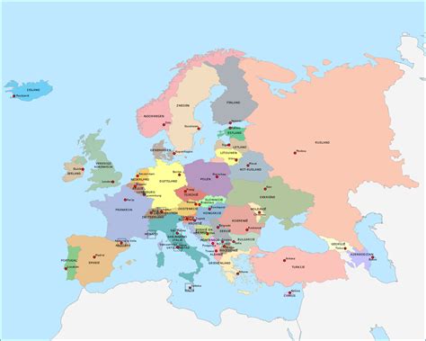 Topografie Landen En Hoofdsteden Van Europa Deel 2
