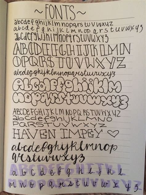 Doodle Bullet Journal Calligraphy Fonts Diseños De Letras Tipos