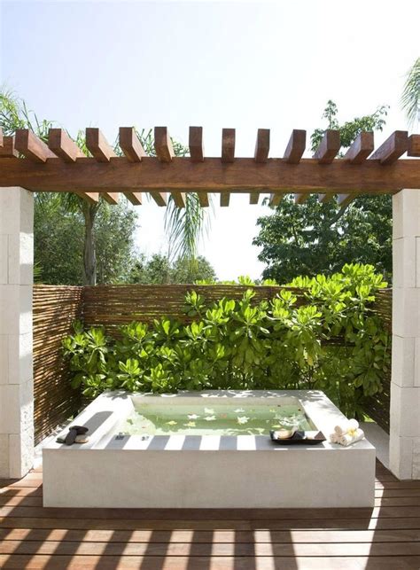 31 Soothing Outdoor Spa Ideas For Your Home Digsdigs Outdoor Baths Jacuzzi Outdoor Outdoor