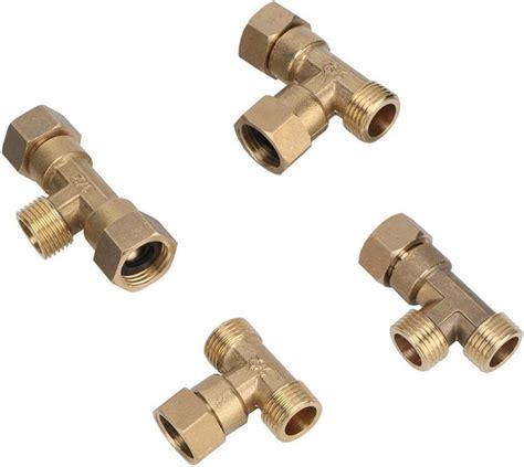 Amazon Com Quick Connect Garden Hose Inch Male Female Threaded Tee Joints T Shaped Brass