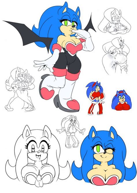 1264859 Amy Rose Rouge The Bat Rule 63 Sonic Team Sonic