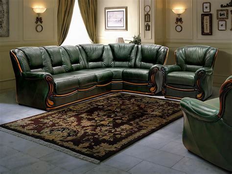 Green Leather Sofa Set Egyptionhoster
