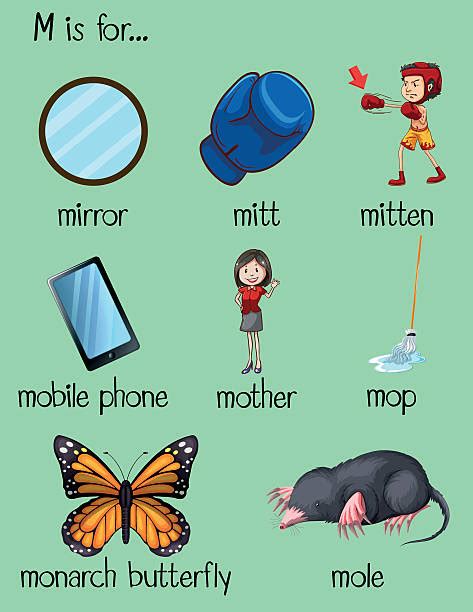 How many of these words from the beginning of the alphabet can you get right? Top 60 Flashcard Alphabet M Is For Mother Clip Art, Vector ...