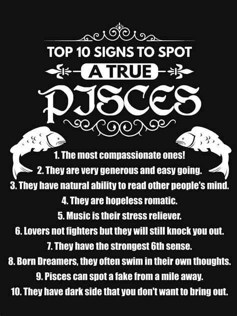 Top 10 Signs To Spot A True Pisces Shirt T Shirt By Warmfeelapparel