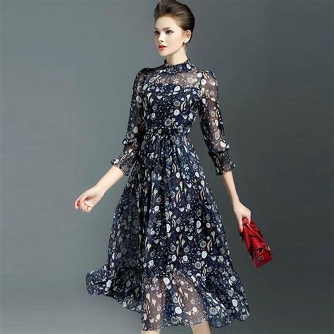 The Flowering Self Silk Dress Vintage Ball Dresses Printed Maxi Dress