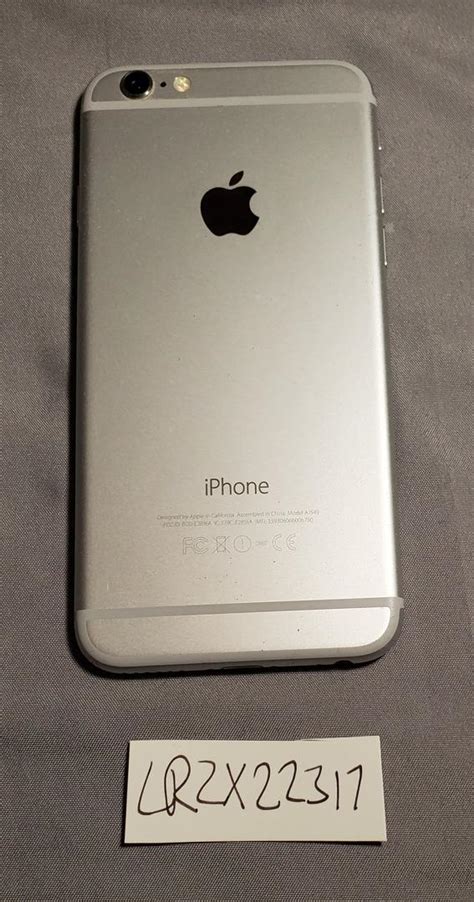 Apple Iphone 6 Consumer Cellular Silver 16gb A1549 Lrzx22317