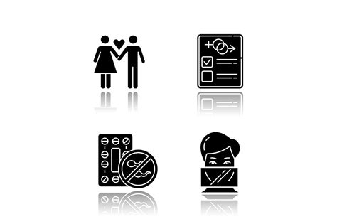 Safe Sex Drop Shadow Glyph Icons Set Pre Designed Photoshop Graphics Free Download Nude Photo