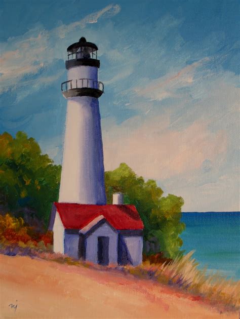 Nels Everyday Painting Lighthouse One And Two Sold