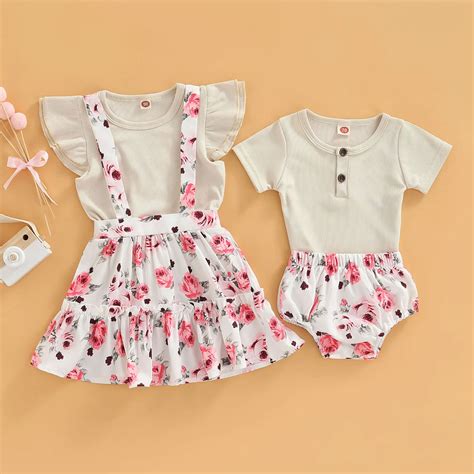 Citgeett Summer Infant Baby Girls Outfit Ribbed Short Sleeve Romper