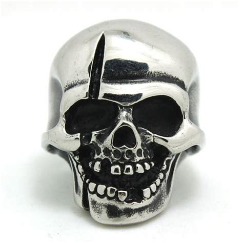 Hot Top Fashion Scar Skull Cool Ring For Men 316l Stainless Steel