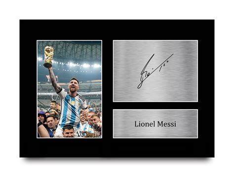 Lionel Messi Signed A4 A3 Framed Printed Autograph Liverpool Argentina