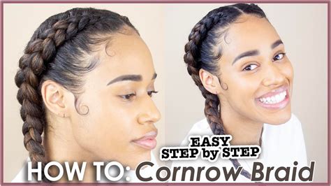How To Dutch Braid Cornrow Natural Hair Dutch Braids Youtube