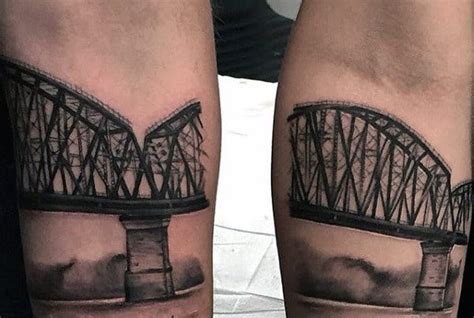 50 Bridge Tattoo Design Ideas For Men Architectural Ink