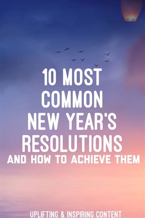 Top 10 New Years Resolutions To Make And How To Achieve Them