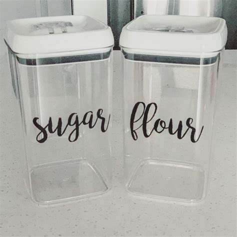 Sugar And Flour Canisters 2 Pack Etsy
