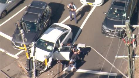 Sydney Car Chase Ends In Crash At Barclay Rd Intersection Driver