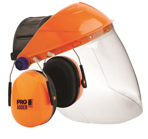 Pro Adder Earmuff And Face Shield Clear Southern Workwear