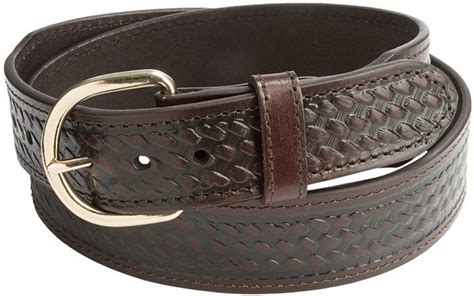 G Bar D Basket Weave Embossed Leather Belt For Men Leather