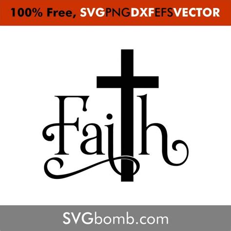 Free SVG: Faith Cross | SVGbomb.com | Easter svg files, Christian svg