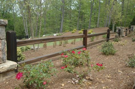 This option has a lot more height than some of the other . Two rail, split-rail fence. Staple wire mesh to keep puppy ...