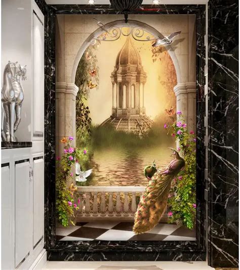 3d Wallpaper Custom Photo Non Woven Mural European Pastoral Pavilion