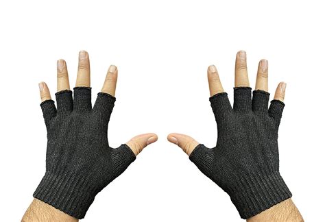 Buy Neeba Black Fingercut Warm Unisex Woolen Knit Hand Gloves For Cold