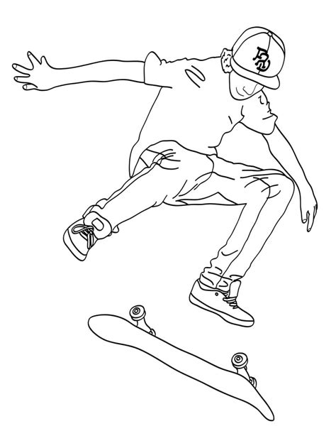 Desenhos De Menina No Skate Para Colorir E Imprimir Colorironline Com