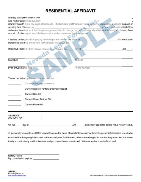 Affidavit Of Residence Create An Affidavit Of Residence Template Porn Sex Picture