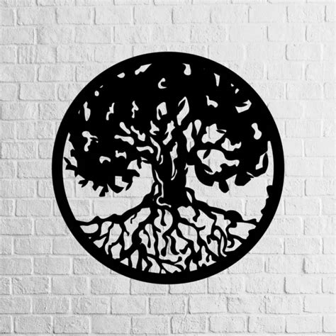 Tree Of Life Wall Decor Dxf Svg Cdr File Vector For Cnc Plasma Router Laser Cut Picclick