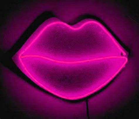 Hot Pink Neon Lips For The Wall Smooch Kiss Free Shipping Etsy