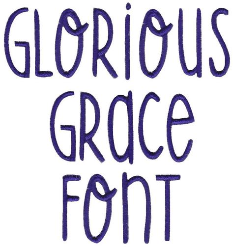Glorious Grace Font 5 Sizes Products Swak Embroidery