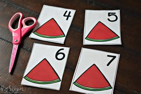 🍉 Watermelon Seed Playdough Mats Counting Activity For Summer