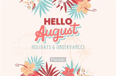 August Holidays And Observances 2023 Daily Weekly Monthly Parade