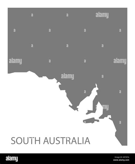 South Australia Map Grey Stock Photo Alamy
