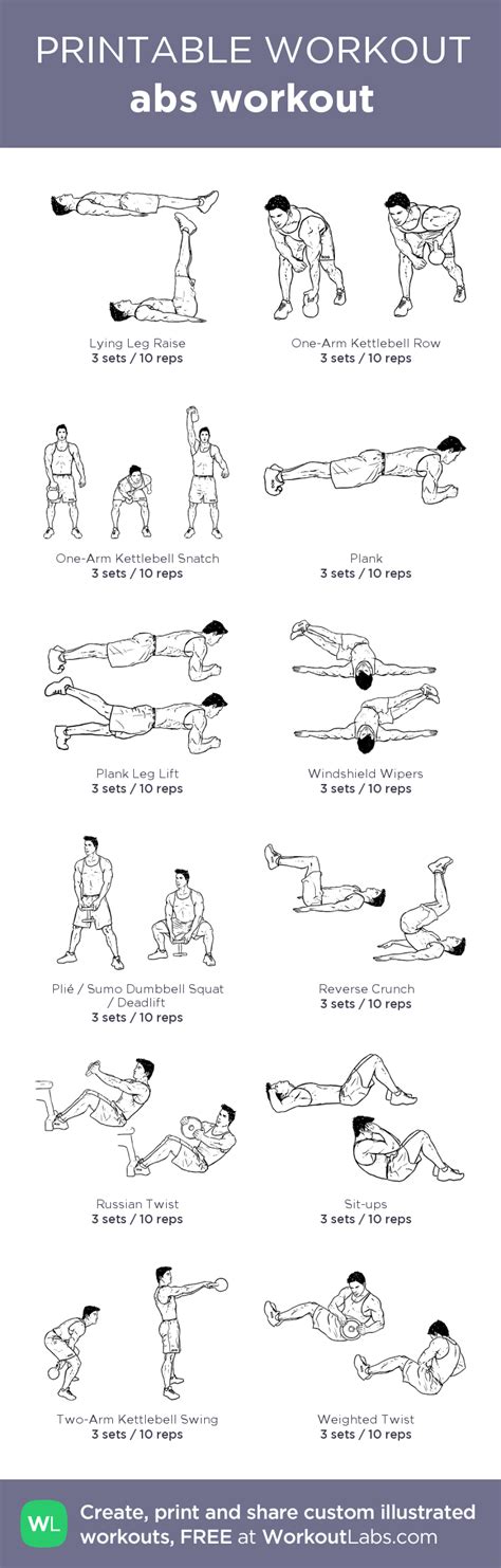 Abs Workout My Custom Printable Workout By Workoutlabs
