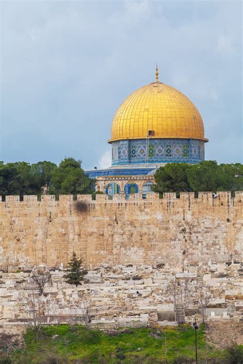 Dome Of The Rock At Night Jerusalem Israel Stock Image Image Of