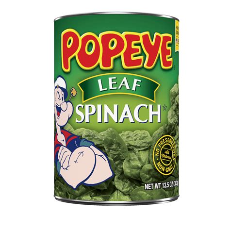 Popeye Leaf Spinach Canned Vegetables Oz Can Home Garden