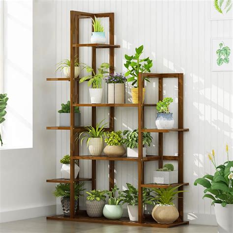 Shop for outdoor plant stands at walmart.com. 7-Tier Brown Bamboo Indoor Outdoor Plant Stand-TCHT ...