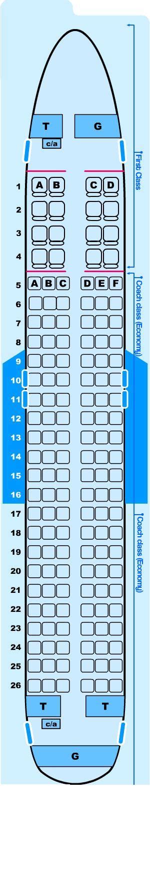 Seat Map Northwest Airlines Airbus A320 200 Domestic