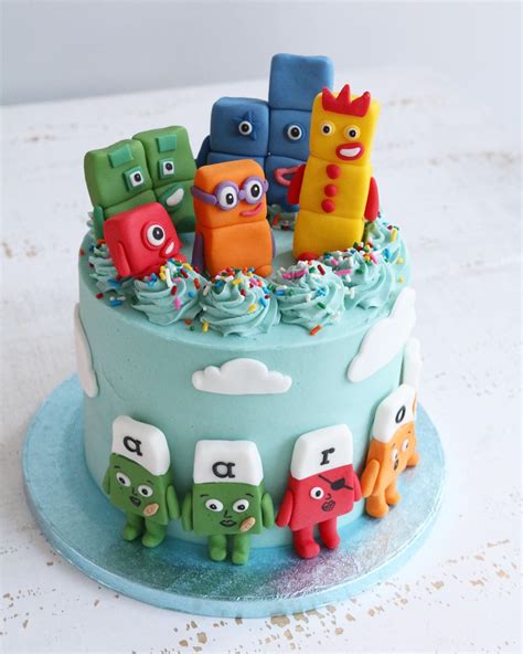 Alphablocks And Numberblocks Buttercream Cake Boy Birthday Cake 3rd